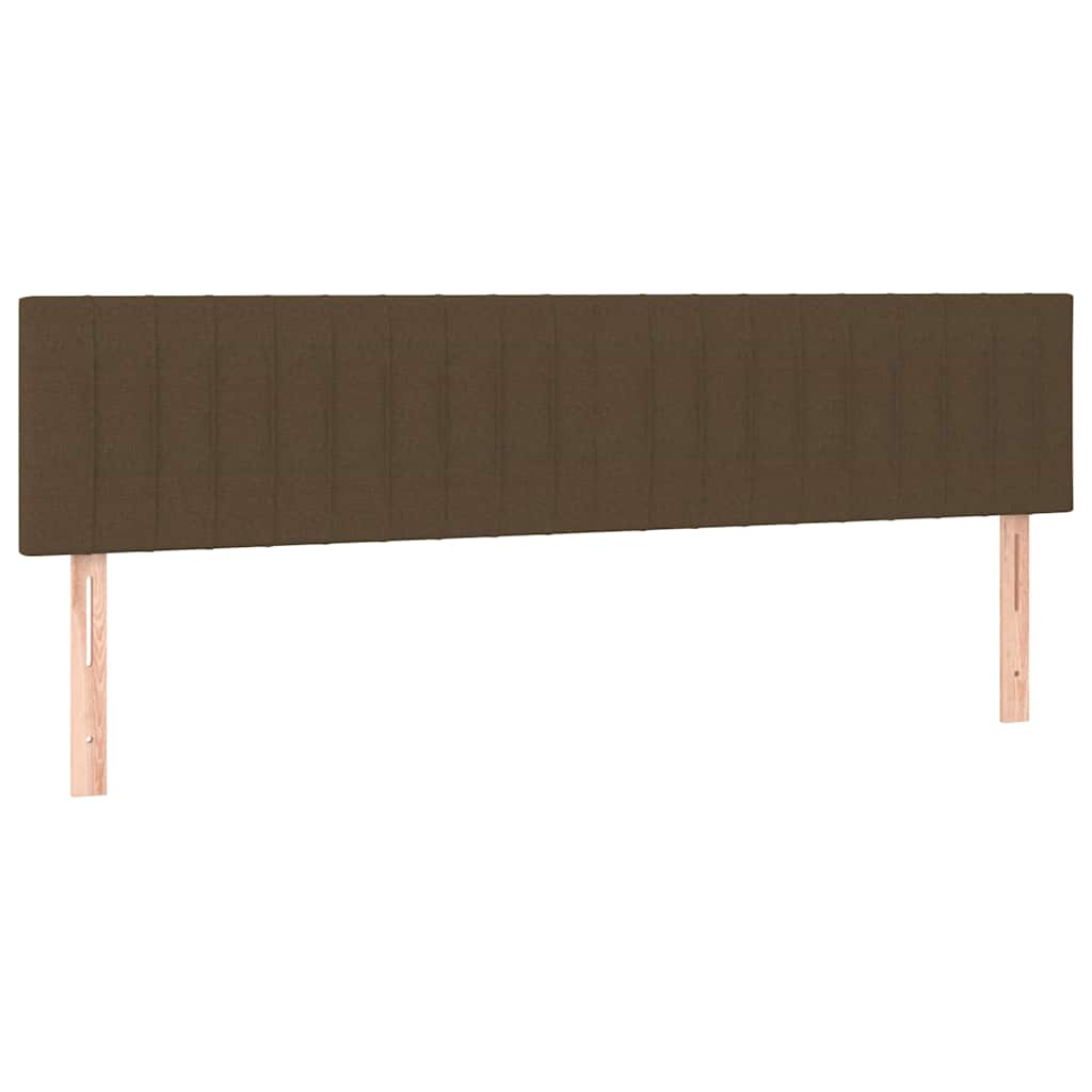 Vidaxl hoofdborden 2 st 80x5x78 88 cm stof donkerbruin