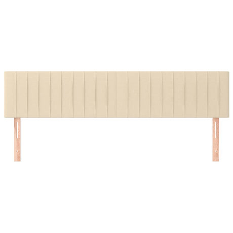 Vidaxl hoofdborden 160x5x78 88 cm stof crèmekleurig