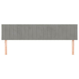 Vidaxl hoofdborden 2 st 80x5x78 88 cm fluweel lichtgrijs