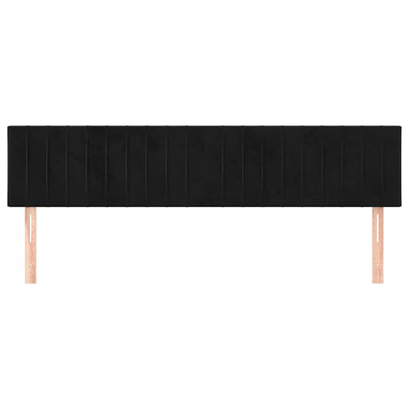 Vidaxl hoofdborden 160x5x78 88 cm fluweel zwart