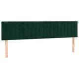 Vidaxl hoofdborden 2 st 80x5x78 88 cm fluweel donkergroen