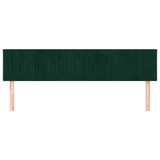 Vidaxl hoofdborden 2 st 80x5x78 88 cm fluweel donkergroen