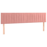 Vidaxl hoofdborden 2 st 80x5x78 88 cm fluweel roze