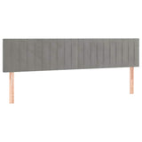 Vidaxl hoofdborden 2 st 90x5x78 88 cm fluweel lichtgrijs