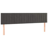 Vidaxl hoofdborden 2 st 90x5x78 88 cm fluweel donkergrijs