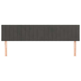 Vidaxl hoofdborden 2 st 90x5x78 88 cm fluweel donkergrijs