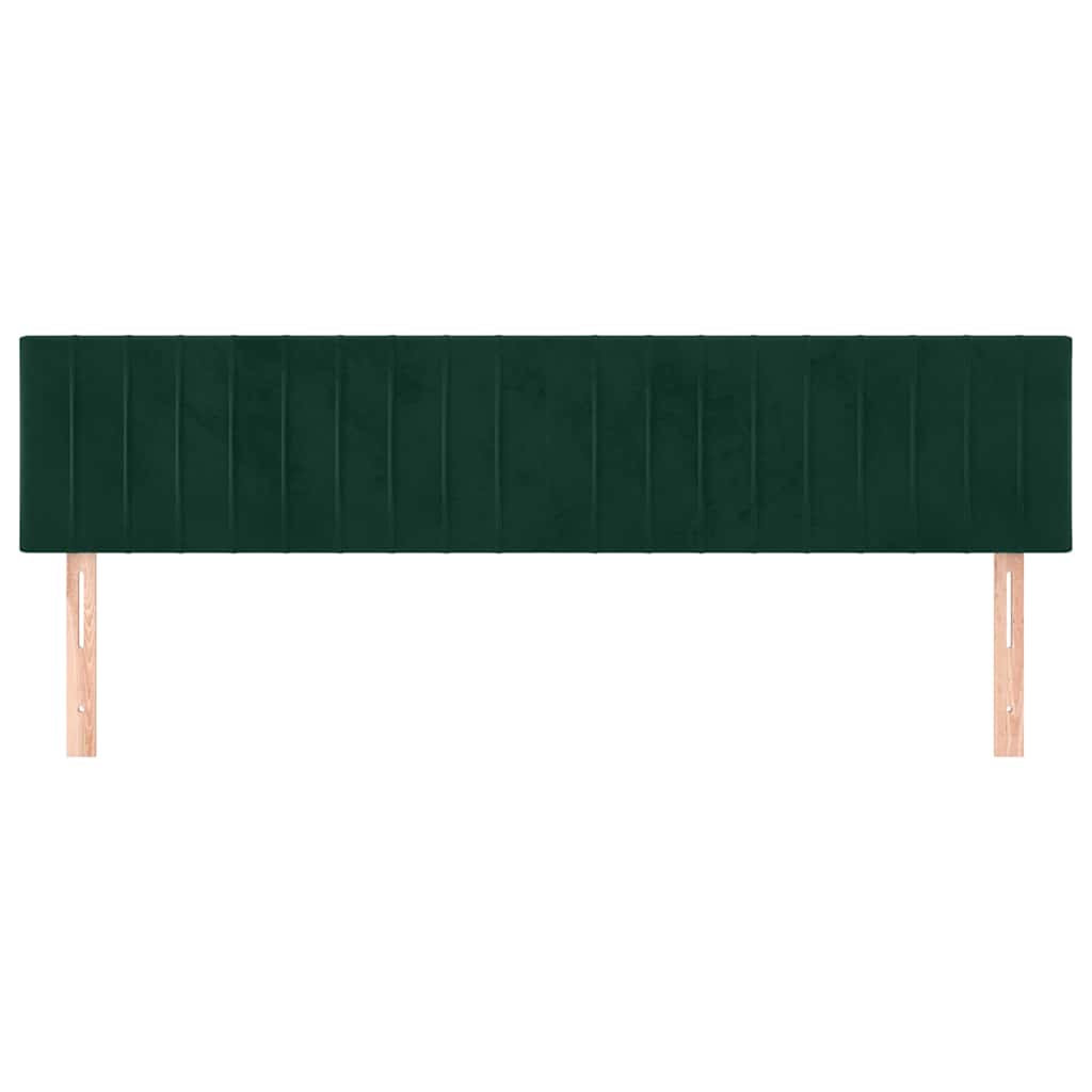 Vidaxl hoofdborden 2 st 90x5x78 88 cm fluweel donkergroen