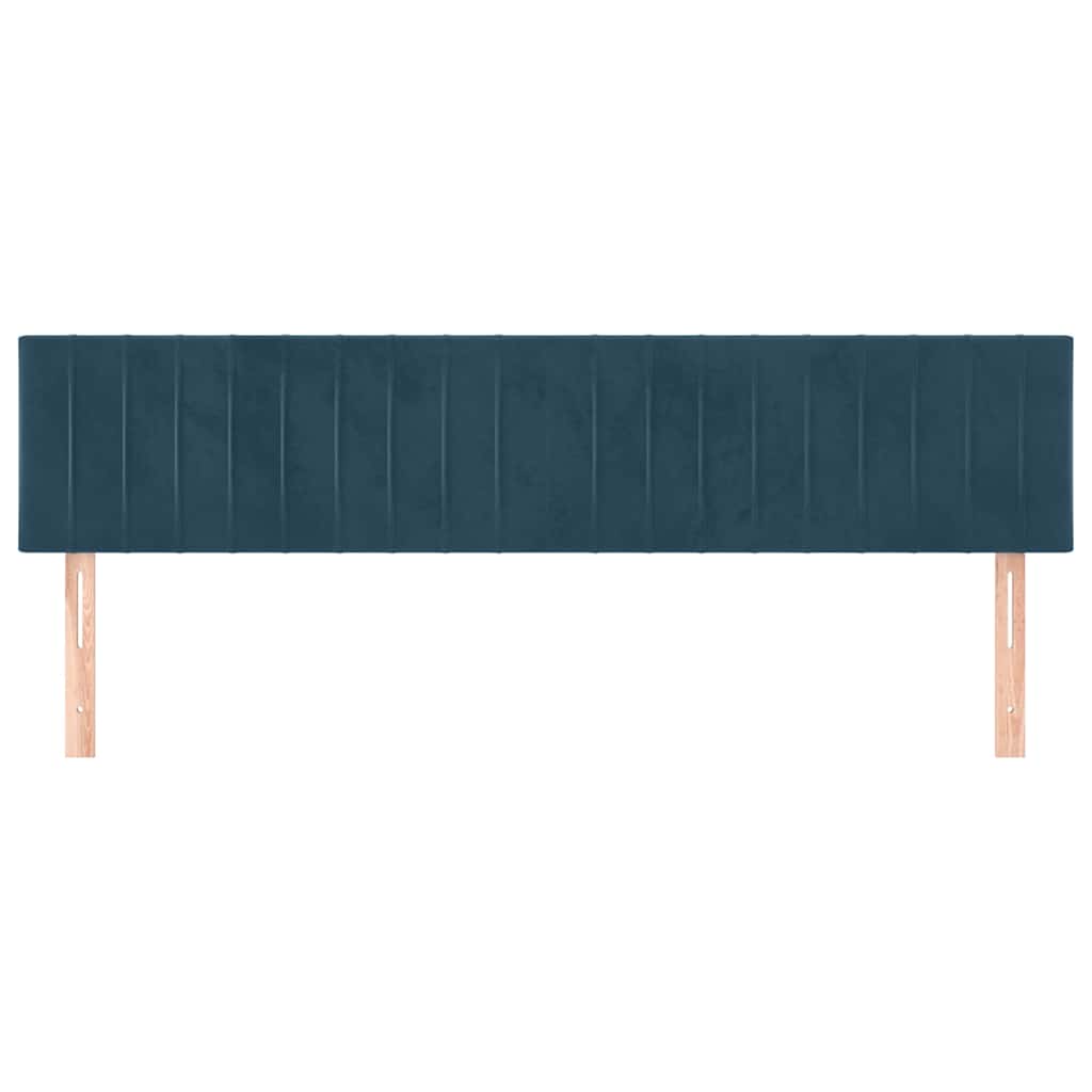 Vidaxl hoofdborden 2 st 90x5x78 88 cm fluweel donkerblauw