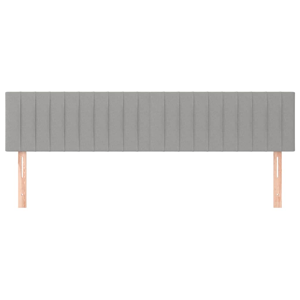 Vidaxl hoofdborden 2 st 100 x 5 x 78 88 cm stof lichtgrijs