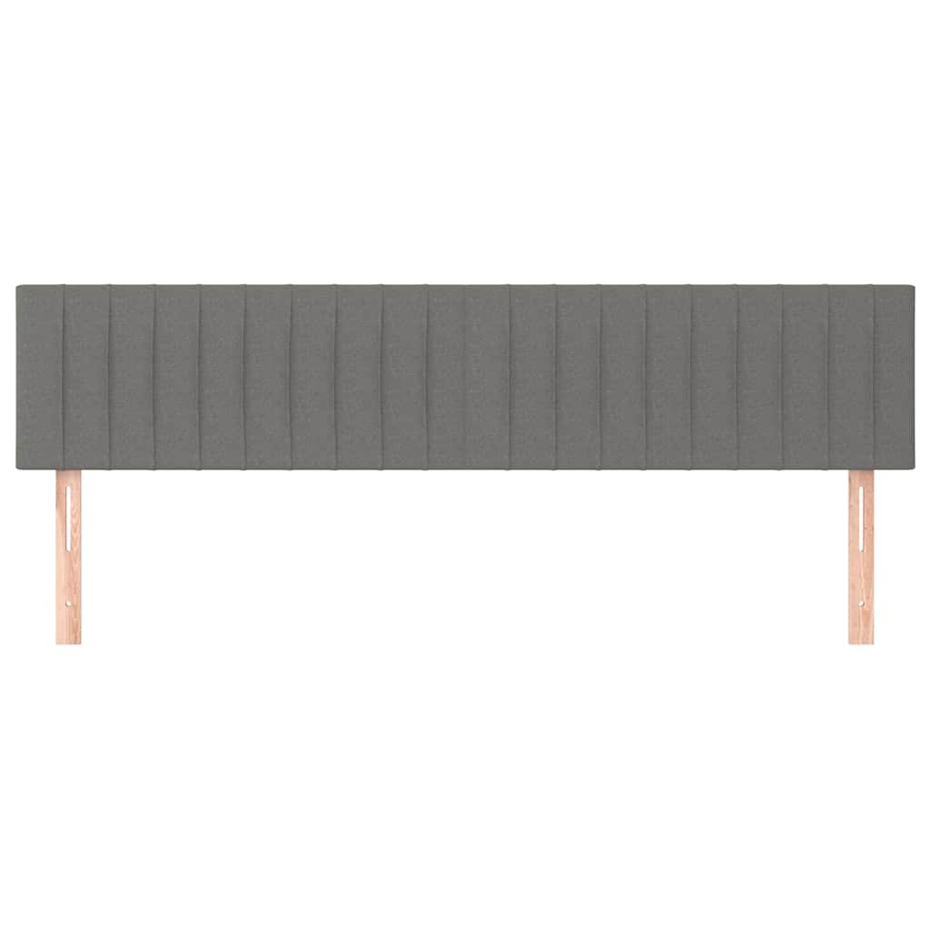 Vidaxl hoofdborden 2 st 100x5x78 88 cm stof donkergrijs