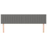Vidaxl hoofdborden 2 st 100x5x78 88 cm stof donkergrijs