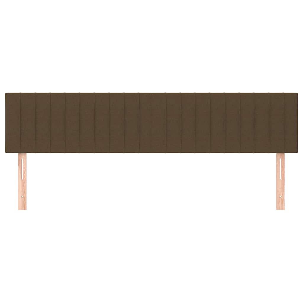 Vidaxl hoofdborden 2 st 100x5x78 88 cm stof donkerbruin
