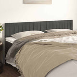 Vidaxl hoofdborden 2 st 100x5x78 88 cm fluweel donkergrijs