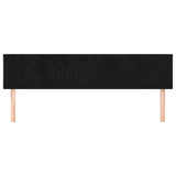 Vidaxl hoofdborden 2 st 100x5x78 88 cm fluweel zwart