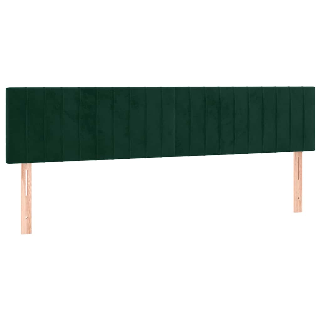 Vidaxl hoofdborden 2 st 100x5x78 88 cm fluweel donkergroen
