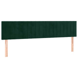 Vidaxl hoofdborden 2 st 100x5x78 88 cm fluweel donkergroen