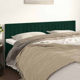 Vidaxl hoofdborden 2 st 100x5x78 88 cm fluweel donkergroen