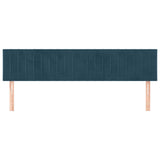 Vidaxl hoofdborden 2 st 100x5x78 88 cm fluweel donkerblauw