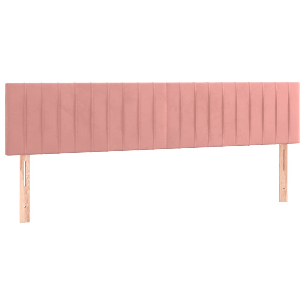 Vidaxl hoofdborden 2 st 100x5x78 88 cm fluweel roze