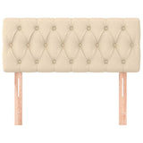 Vidaxl hoofdbord 90x7x78 88 cm stof crèmekleurig