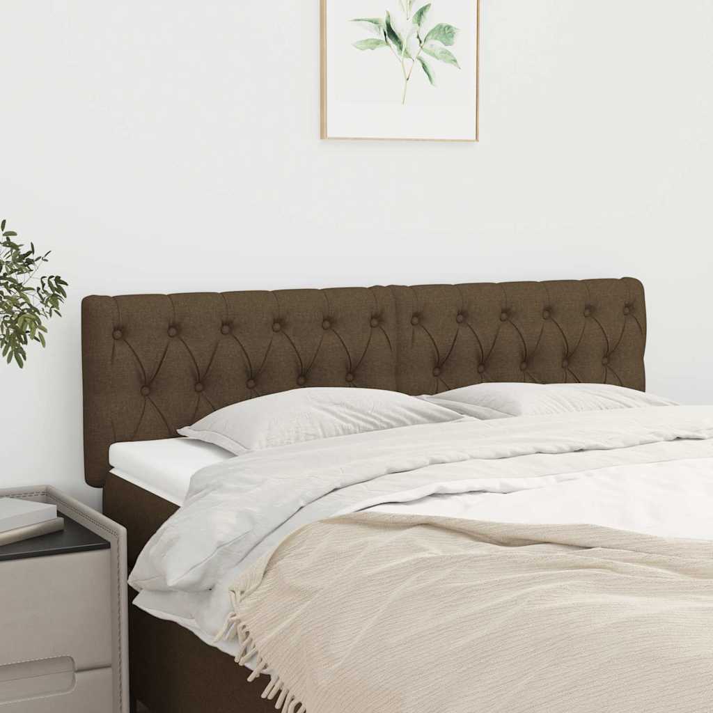 Vidaxl hoofdborden 2 st 72x7x78 88 cm stof donkerbruin