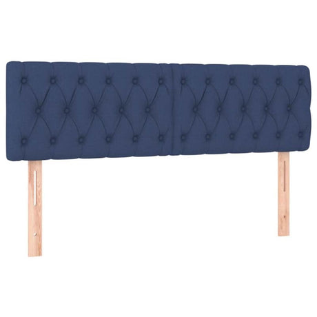Vidaxl hoofdborden 144x7x78 88 cm stof blauw