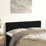 Vidaxl hoofdborden 2 st 72x7x78 88 cm fluweel zwart