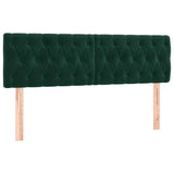 Vidaxl hoofdborden 2 st 72x7x78 88 cm fluweel donkergroen