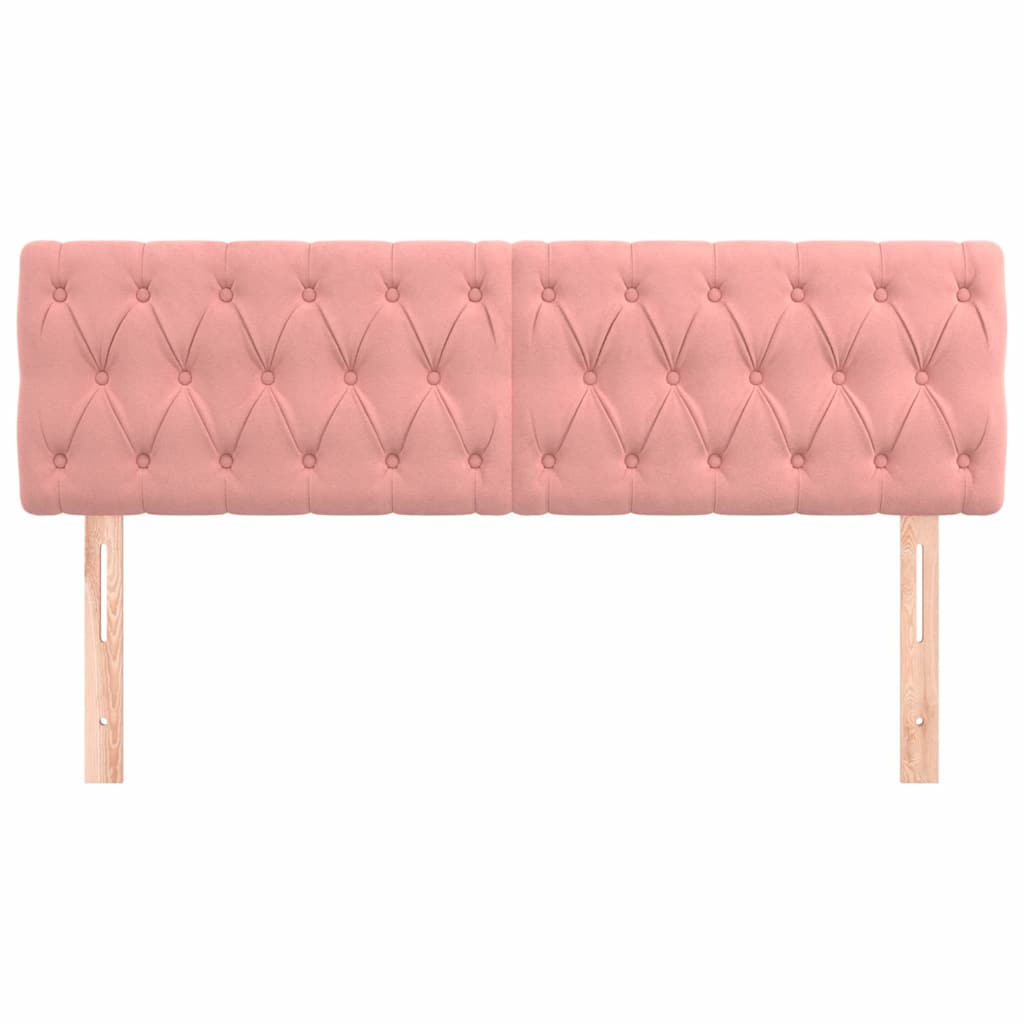 Vidaxl hoofdborden 2 st 72x7x78 88 cm fluweel roze