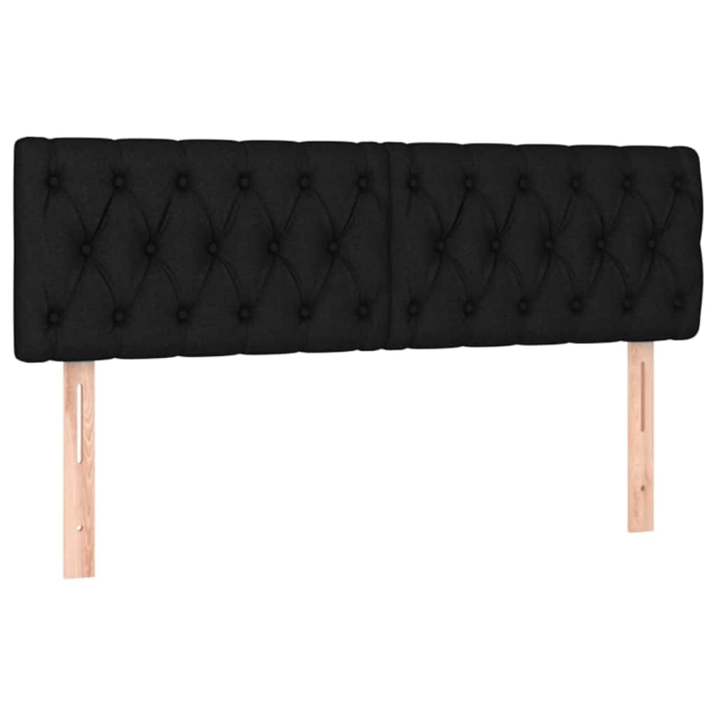 Vidaxl hoofdborden 2 st 80x7x78 88 cm stof zwart