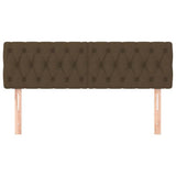 Vidaxl hoofdborden 2 st 80x7x78 88 cm stof donkerbruin