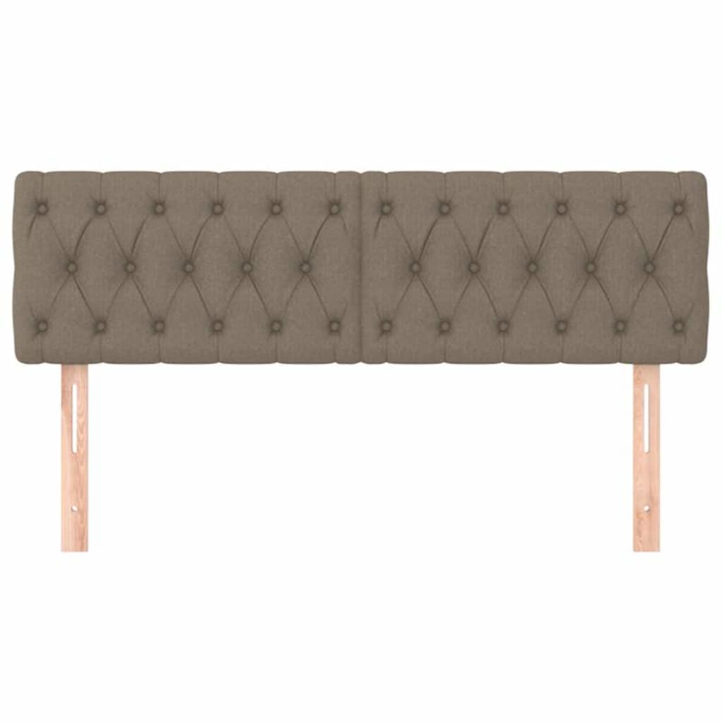 Vidaxl hoofdborden 2 st 80x7x78 88 cm stof taupe
