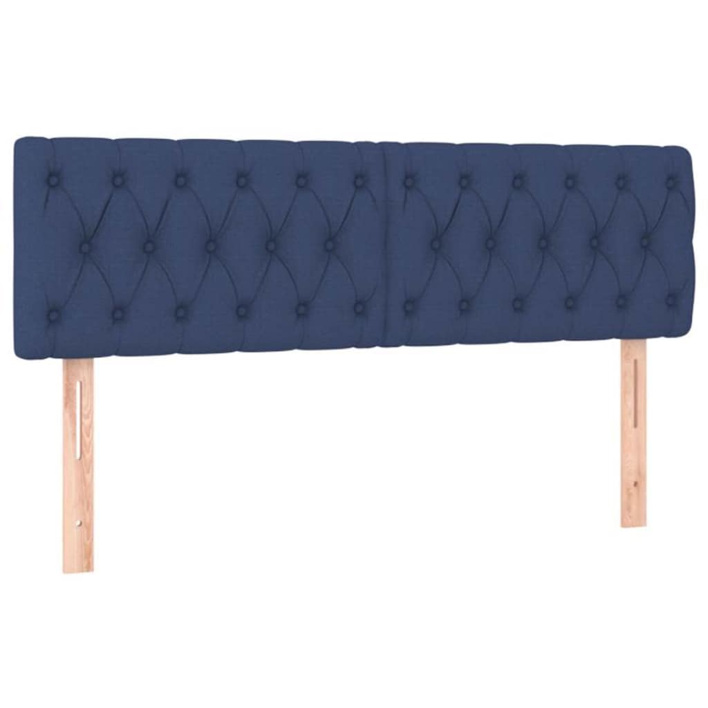 Vidaxl hoofdborden 2 st 80x7x78 88 cm stof blauw