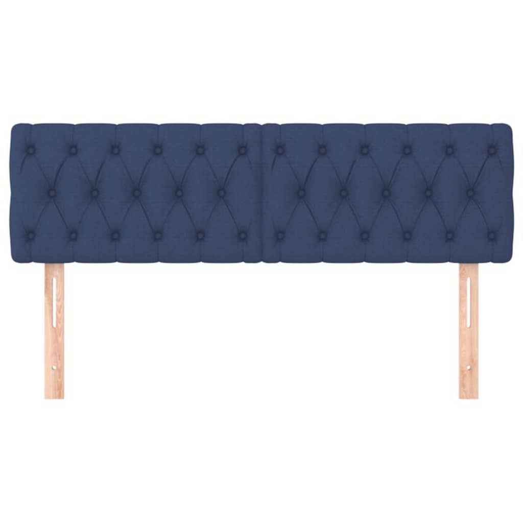 Vidaxl hoofdborden 2 st 80x7x78 88 cm stof blauw