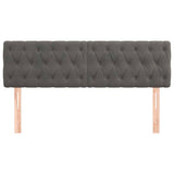 Vidaxl hoofdborden 2 st 80x7x78 88 cm fluweel donkergrijs