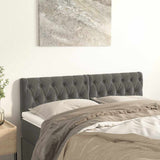 Vidaxl hoofdborden 2 st 80x7x78 88 cm fluweel donkergrijs