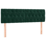 Vidaxl hoofdborden 2 st 80x7x78 88 cm fluweel donkergroen