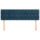 Vidaxl hoofdborden 2 st 80x7x78 88 cm fluweel donkerblauw