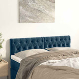 Vidaxl hoofdborden 2 st 80x7x78 88 cm fluweel donkerblauw