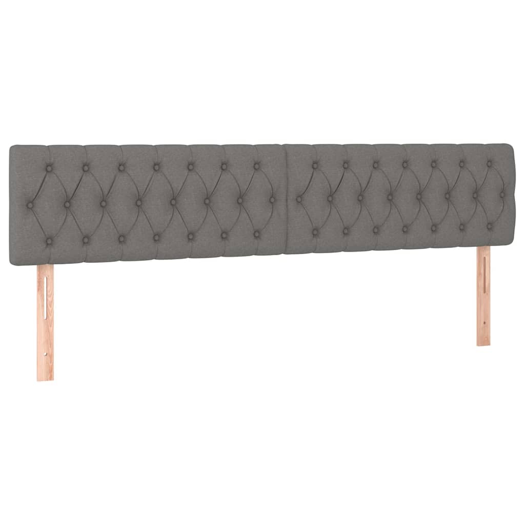 Vidaxl hoofdborden 2 st 90x7x78 88 cm stof donkergrijs