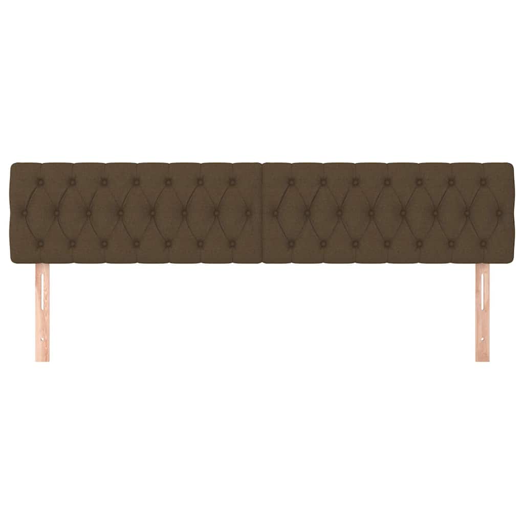 Vidaxl hoofdborden 2 st 90x7x78 88 cm stof donkerbruin
