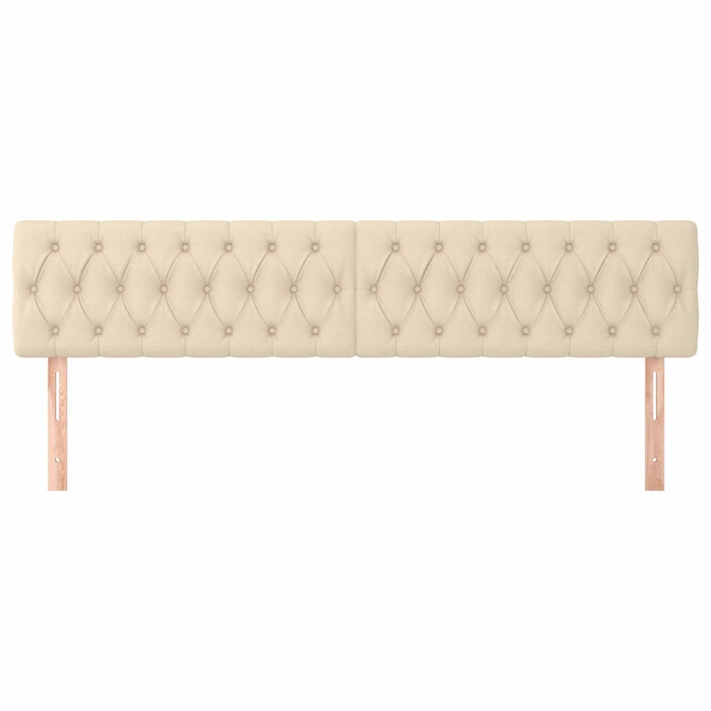Vidaxl hoofdborden 2 st 90x7x78 88 cm stof crèmekleurig
