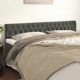 Vidaxl hoofdborden 2 st 90x7x78 88 cm fluweel donkergrijs