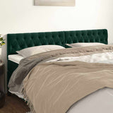 Vidaxl hoofdborden 2 st 90x7x78 88 cm fluweel donkergroen