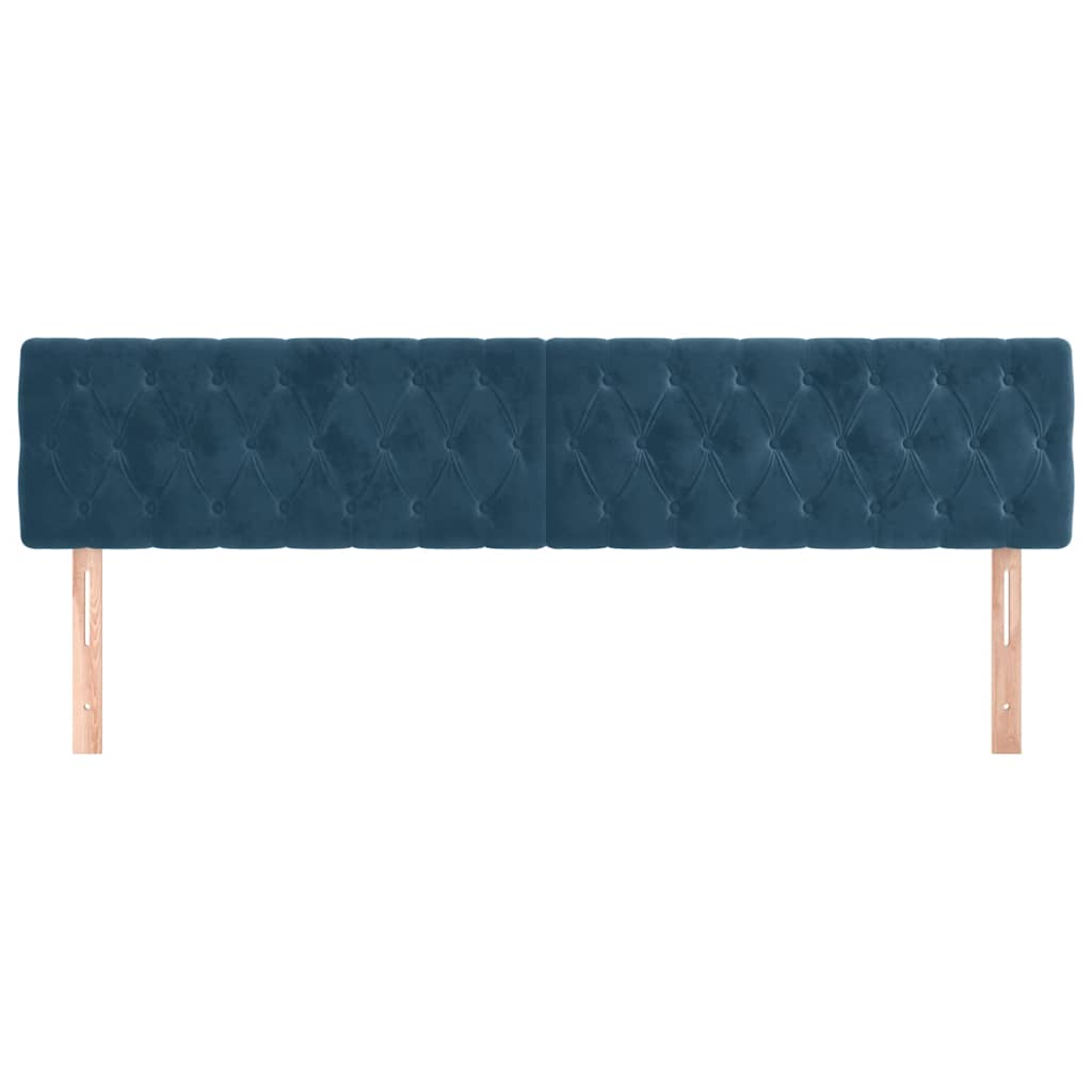 Vidaxl hoofdborden 2 st 90x7x78 88 cm fluweel donkerblauw