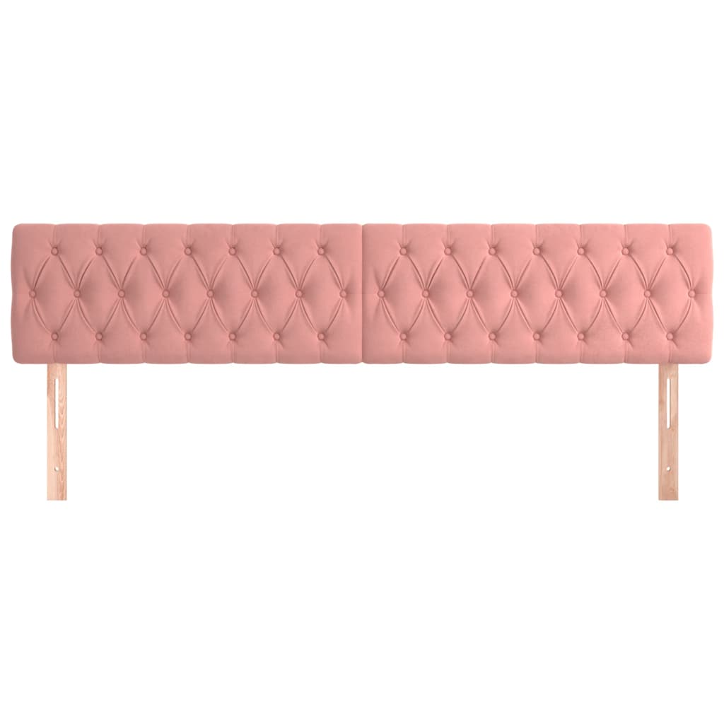 Vidaxl hoofdborden 2 st 90x7x78 88 cm fluweel roze