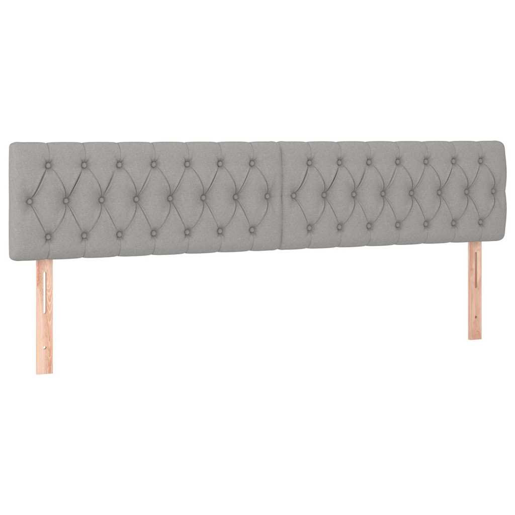 Vidaxl hoofdborden 2 st 100x7x78 88 cm stof lichtgrijs