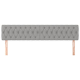 Vidaxl hoofdborden 2 st 100x7x78 88 cm stof lichtgrijs