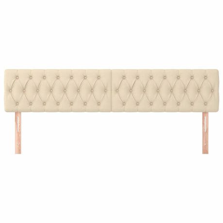 Vidaxl hoofdborden 200x7x78 88 cm stof crèmekleurig