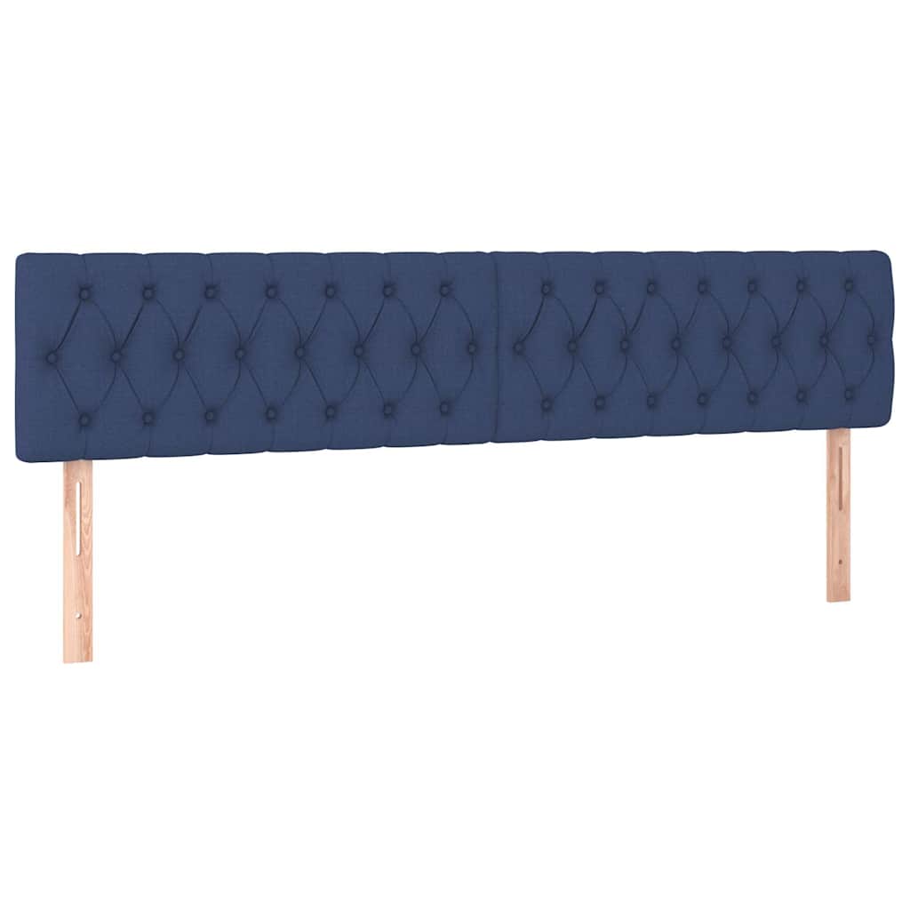 Vidaxl hoofdborden 2 st 100x7x78 88 cm stof blauw